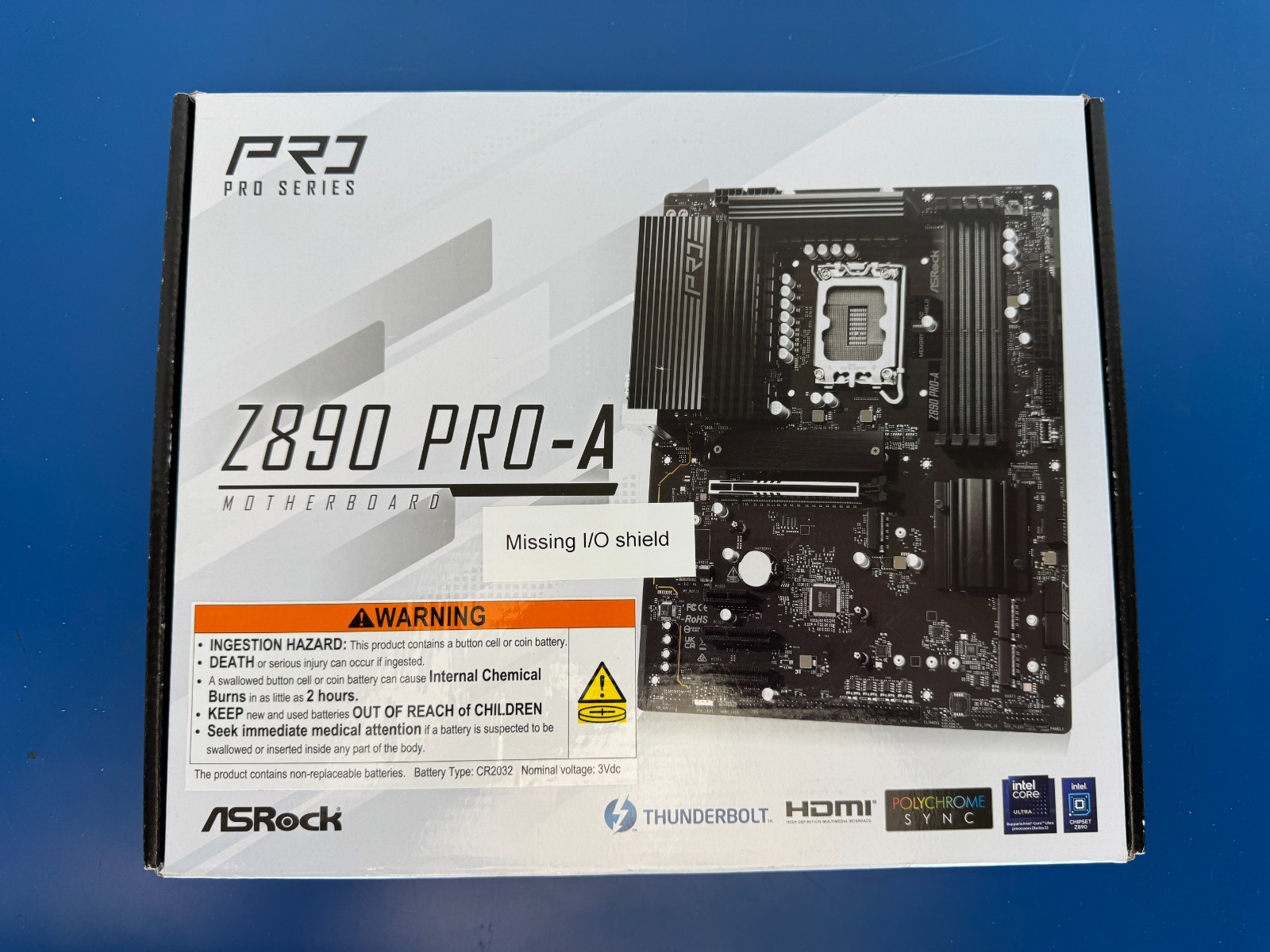 ASRock Z890 Pro-A LGA 1851 Intel Z890 SATA 6Gb/s ATX Motherboard
