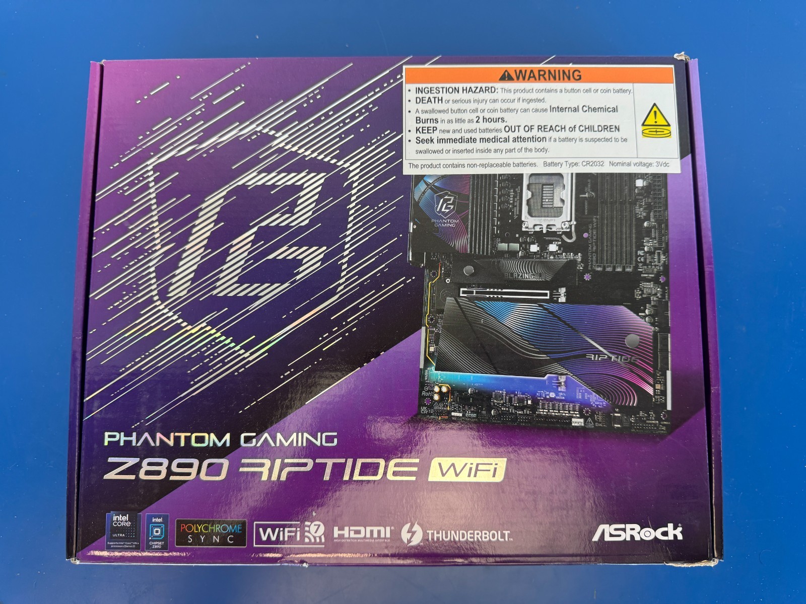 ASRock Z890 Riptide WiFi LGA 1851 Intel Z890 SATA 6Gb/s ATX Motherboard