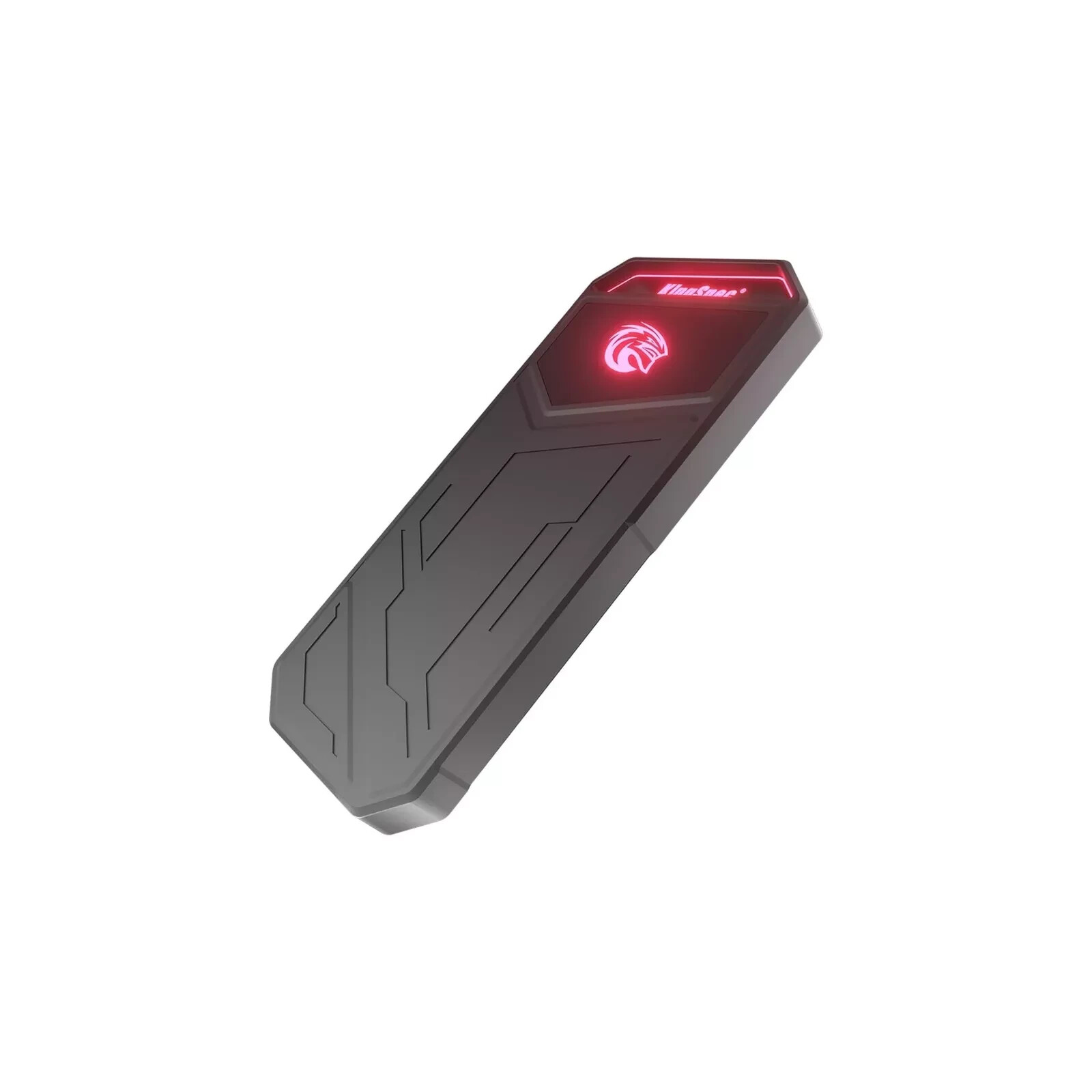 KingSpec Z5 512GB Portable External SSD with RGB Light - up to 2100MB/s, Zinc...