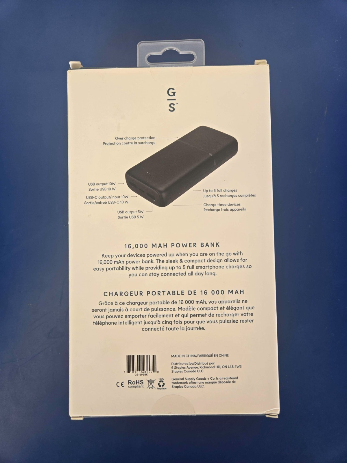 General Supply Goods + Co 16,000 mAH Power Bank Triple USB - Image 2