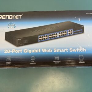 TRENDnet 28-Port Gigabit Web Smart Switch, 24 x Gigabit Ports, 4 x Shared Gigabi