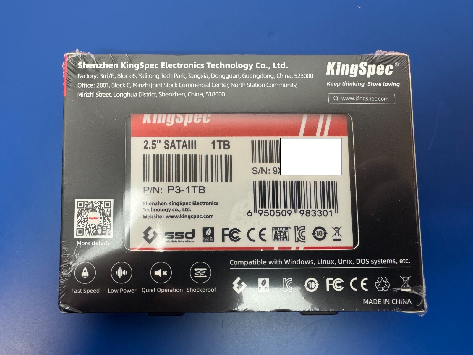 KingSpec P3-1TB 1TB 2.5" SATA III 6Gb/s SSD, Read Speed up to 550MB/s 3D NAND - Image 2