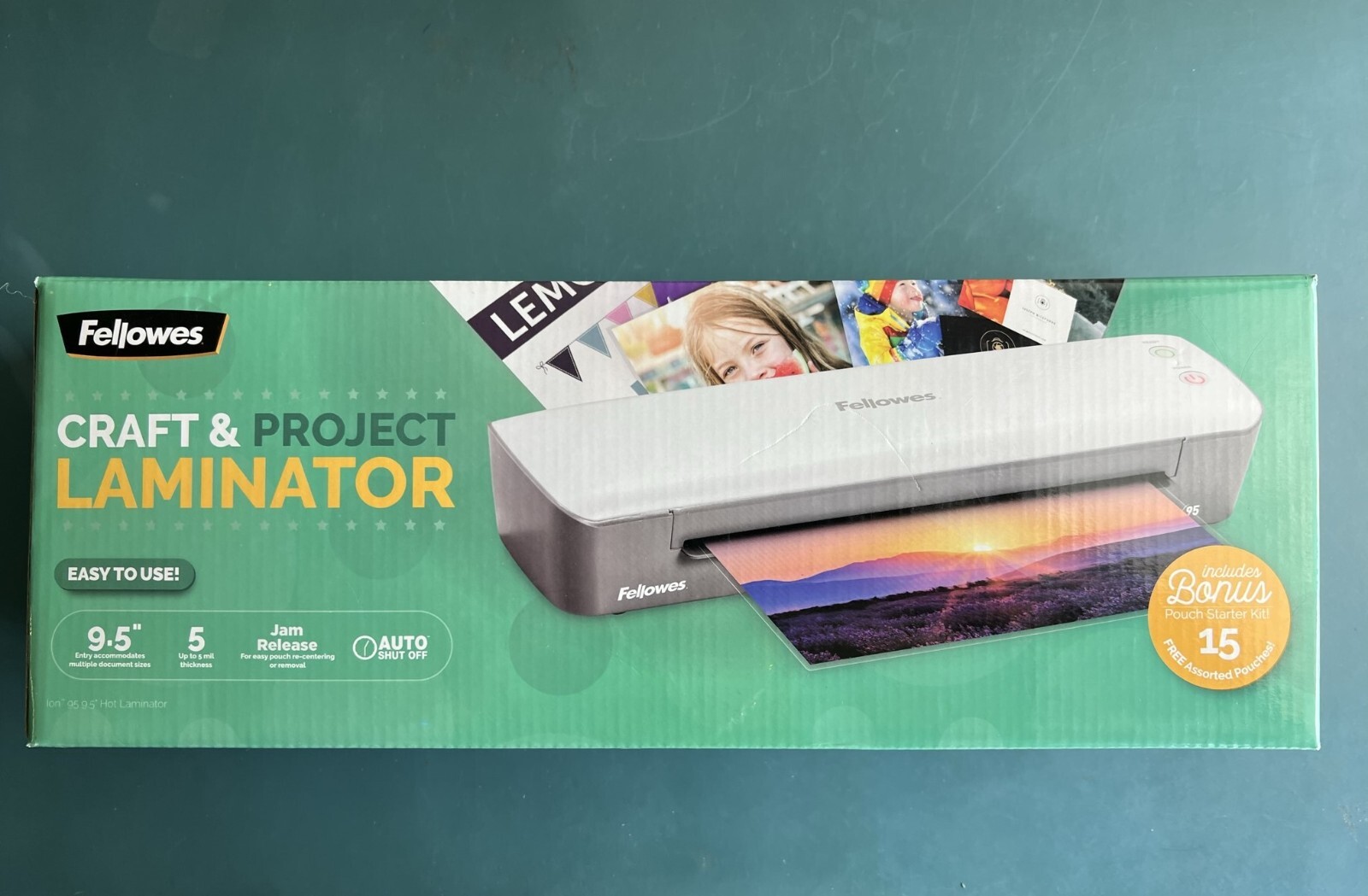 FELLOWES CRAFT AND PROJECT LAMINATOR CRC52472 BONUS 15 POUCHES NEW