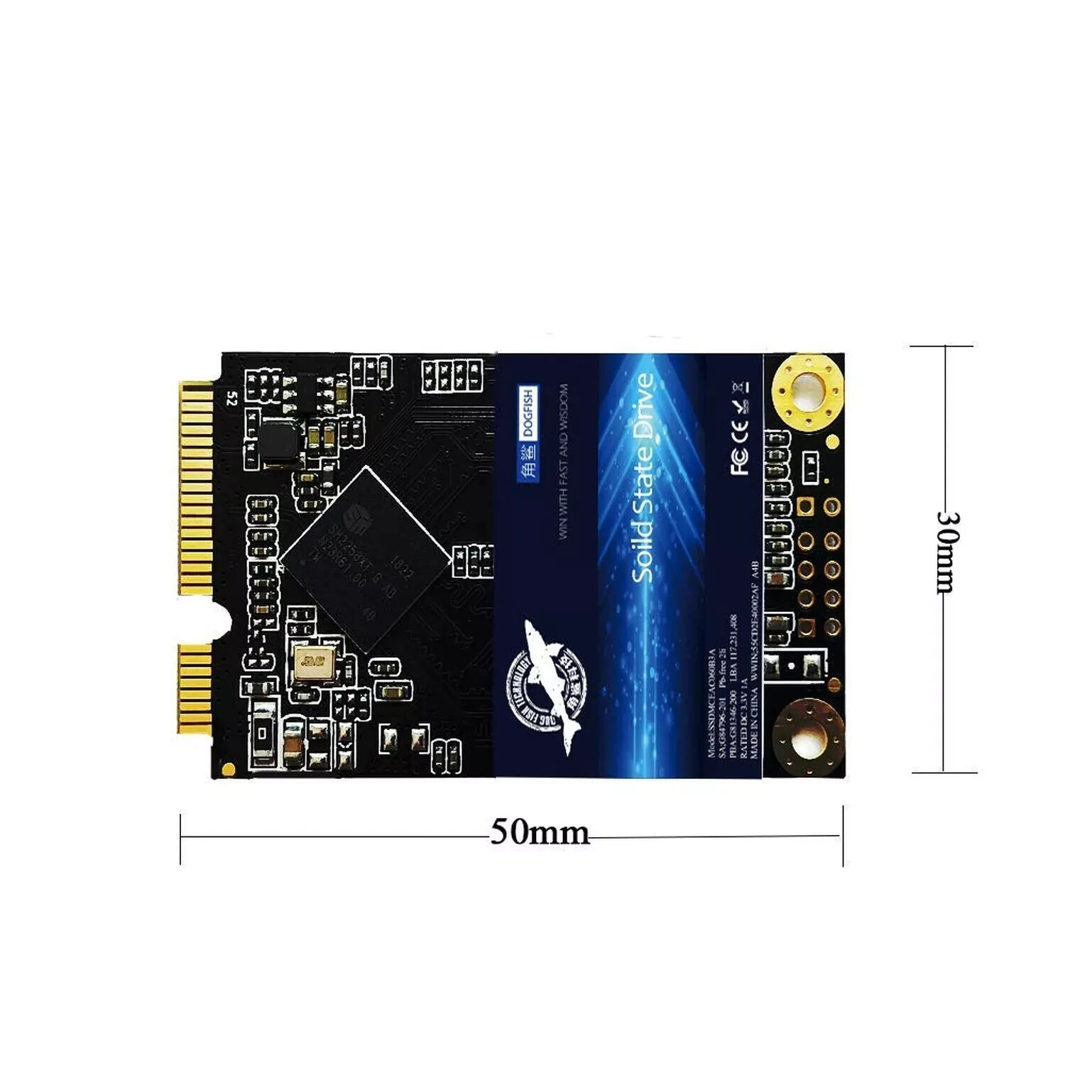 Dogfish SSD MSATA 60GB High Performance Internal Solid State Drive for Desktop