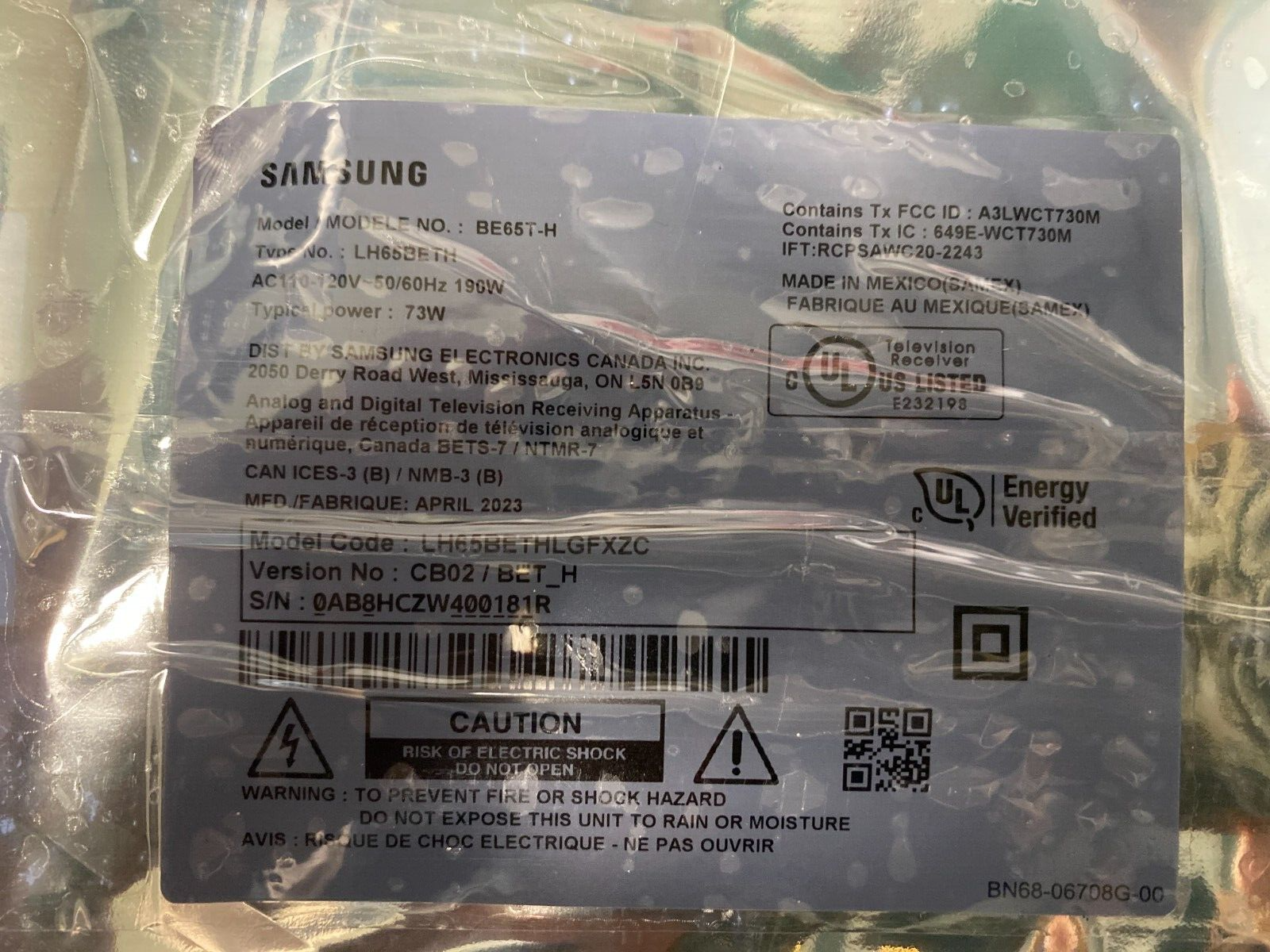 SAMSUNG BE65T-H LH65BETH Monitor Main Board PSU Power Supply BN94-15564R - Image 2