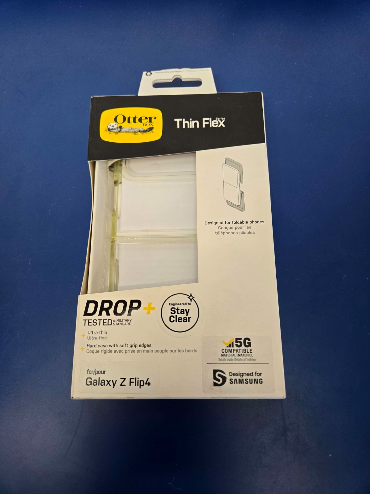 OTTERBOX Galaxy Z Flip4 Case Thin Flex Series Phone Case Color Clear