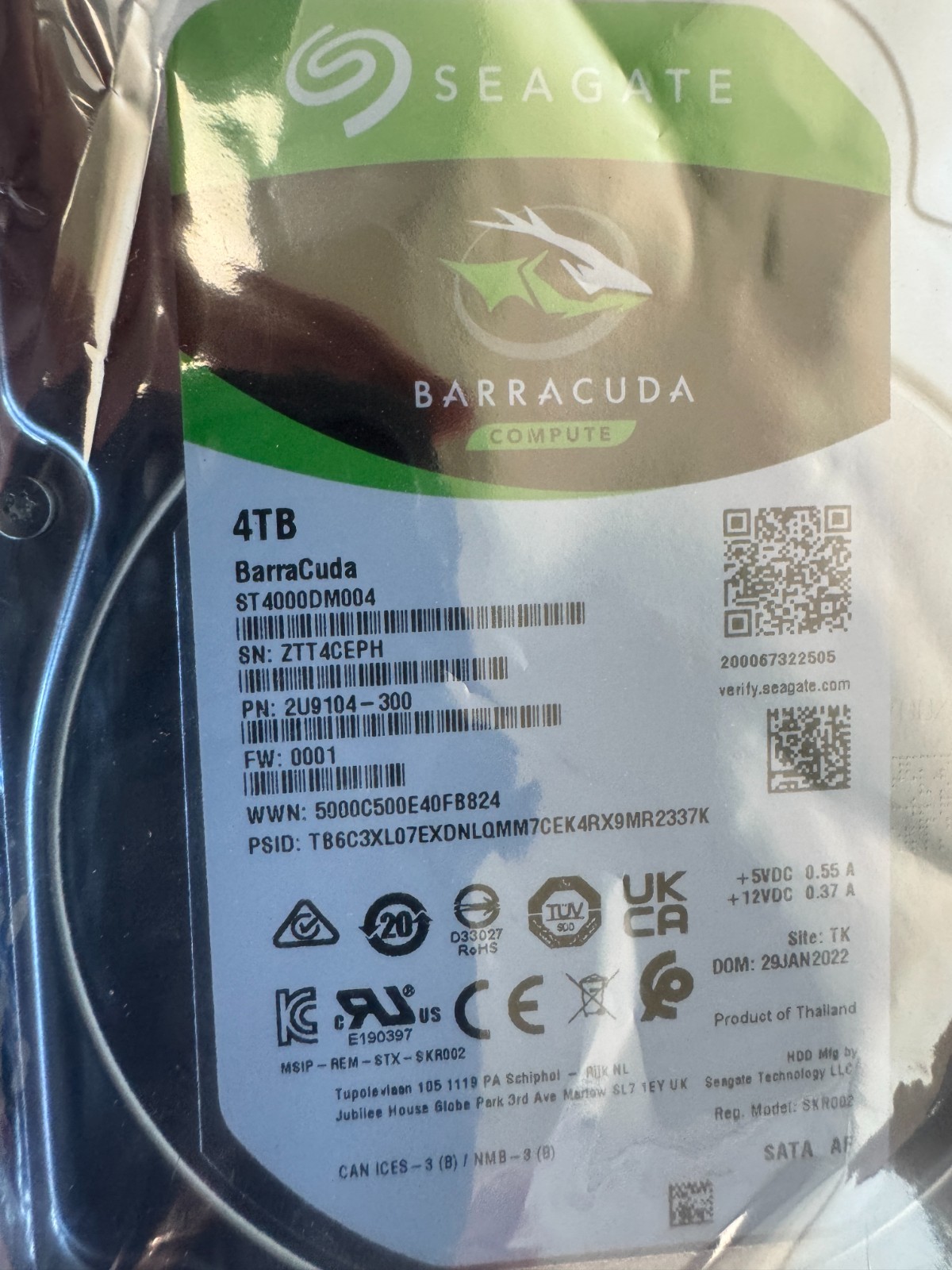 NEW Seagate Hard Drives ST4000DM004 4TB 3.5 5400 RPM 256MB Cache HDD - Image 2
