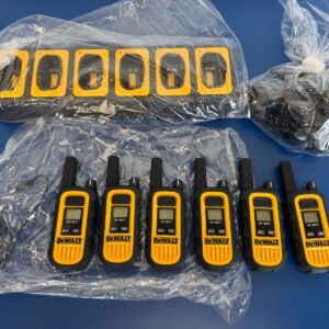 DeWALT 6x Two-Way Radios with Heavy Duty 6-Port Charger (DXFRS300-BCH6 B)