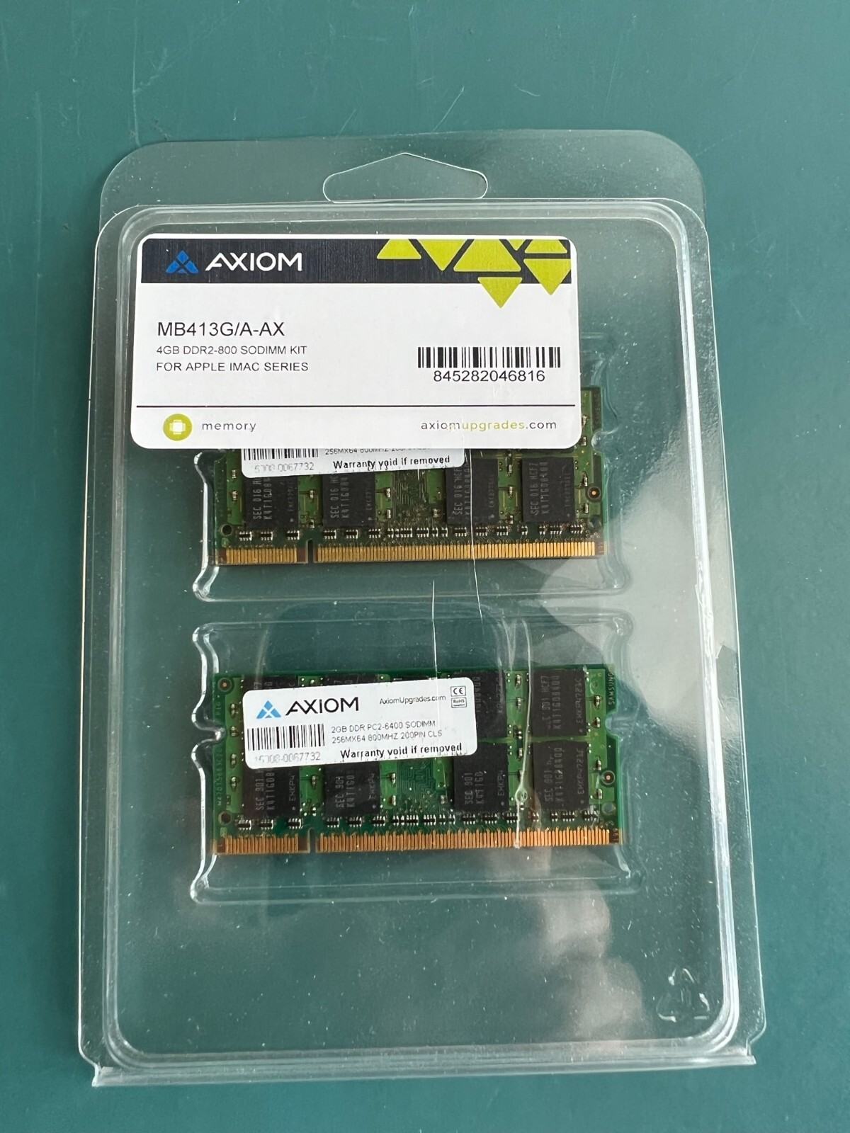Axiom 4GB DDR2-800 SODIMM Kit (2 x 2GB) for APPLE IMAC MB413G/A-AX