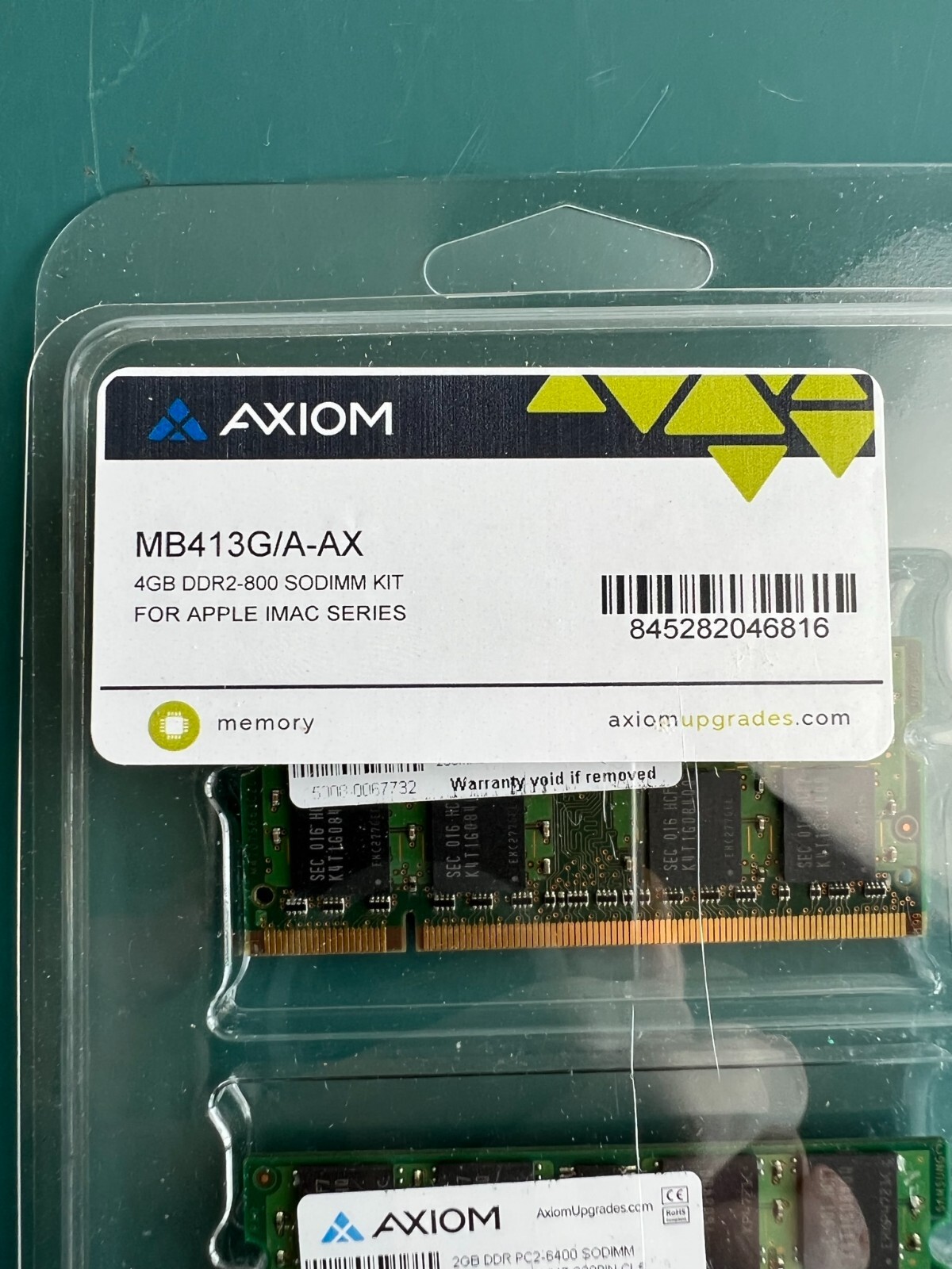 Axiom 4GB DDR2-800 SODIMM Kit (2 x 2GB) for APPLE IMAC MB413G/A-AX - Image 2