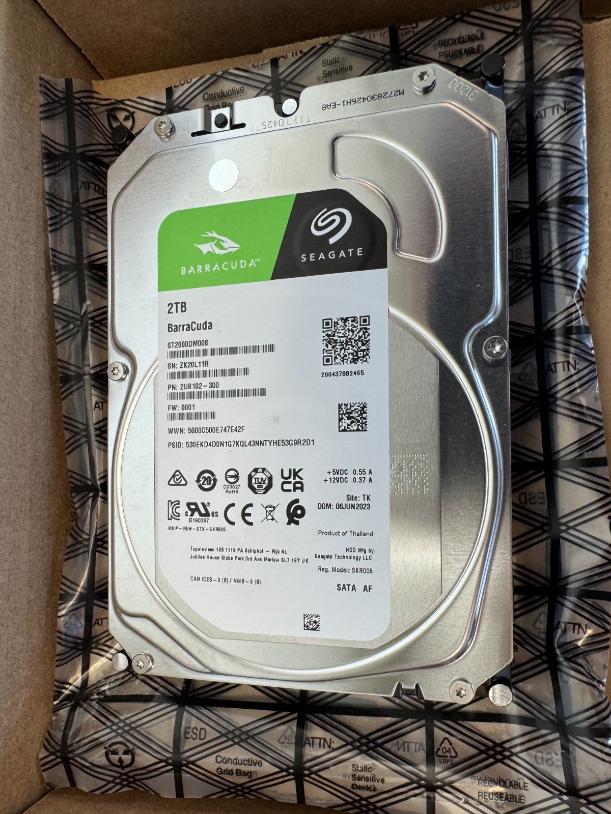 Seagate Barracuda 2TB ST2000DM008 256 MB Cache SATA 3.5" PC Hard Disk Drive - Image 5