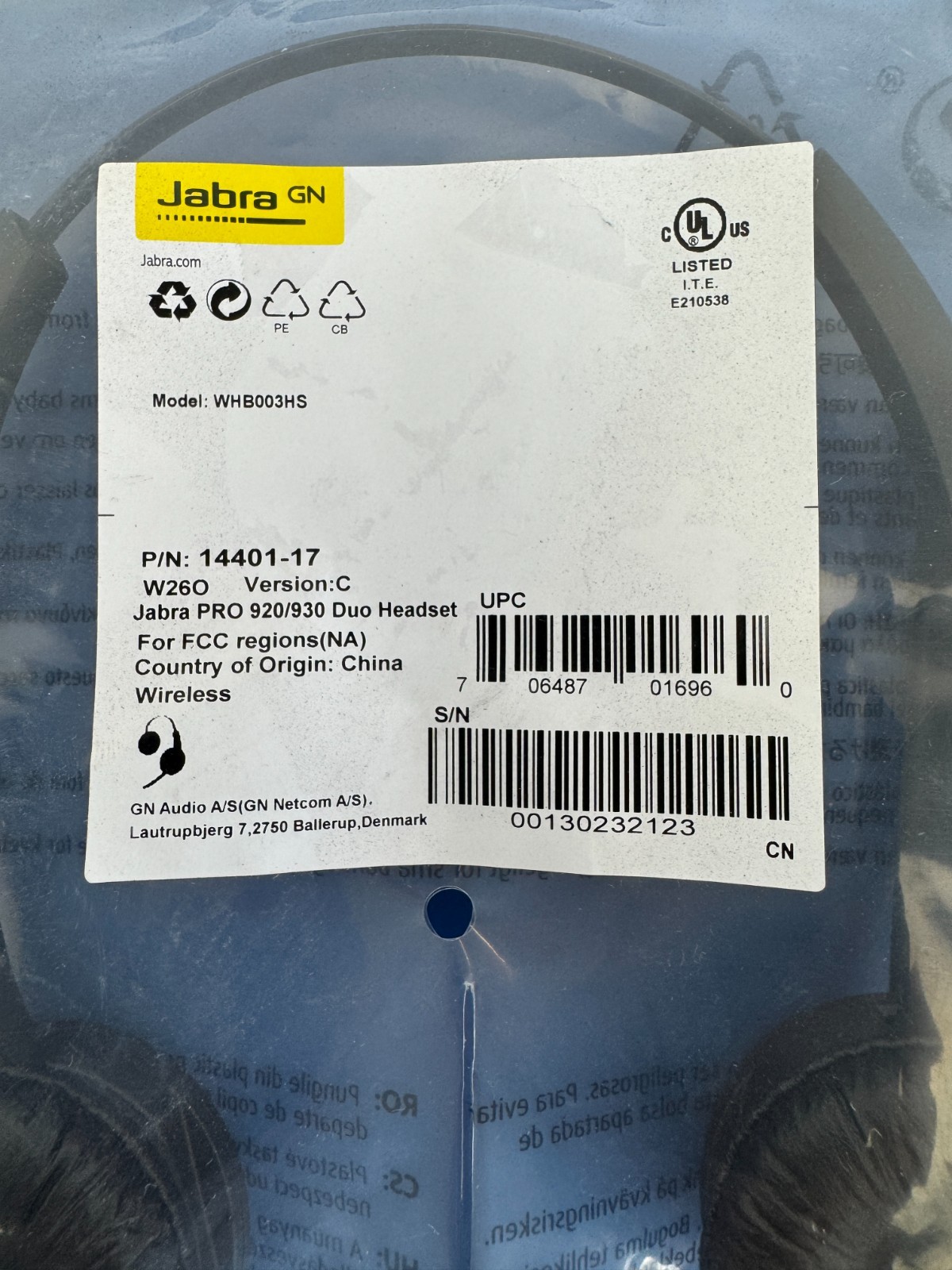 Jabra 920 / 930 DUO HEADSET REPLACEMENT 14401-17 - Image 2