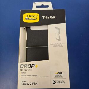 OTTERBOX Galaxy Z Flip4 Case Thin Flex Series Phone Case Color Black