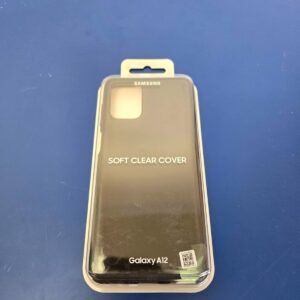 Genuine Samsung Soft Clear Cover Case for Samsung Galaxy A12 - Black