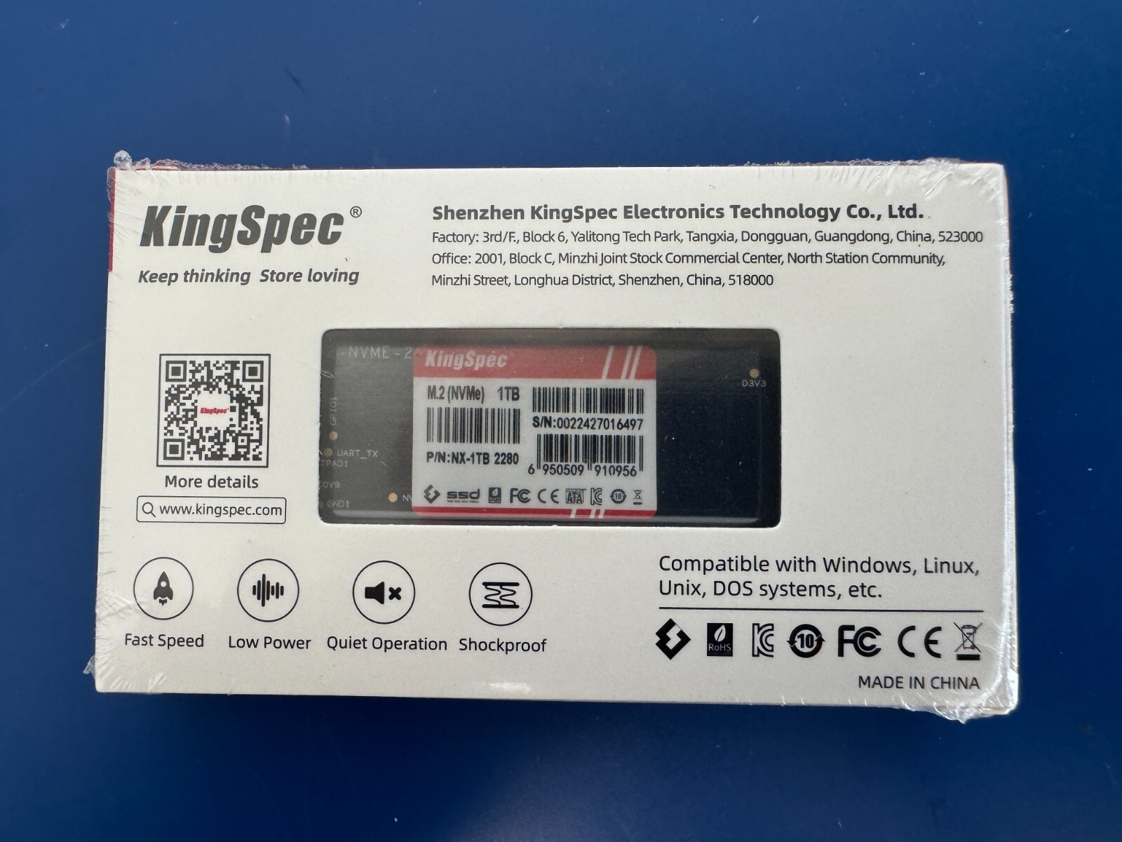 NEW KingSpec 1TB NX-1TB 2280 M.2 NVME SSD PCIe Gen 3.0X4 - Image 2