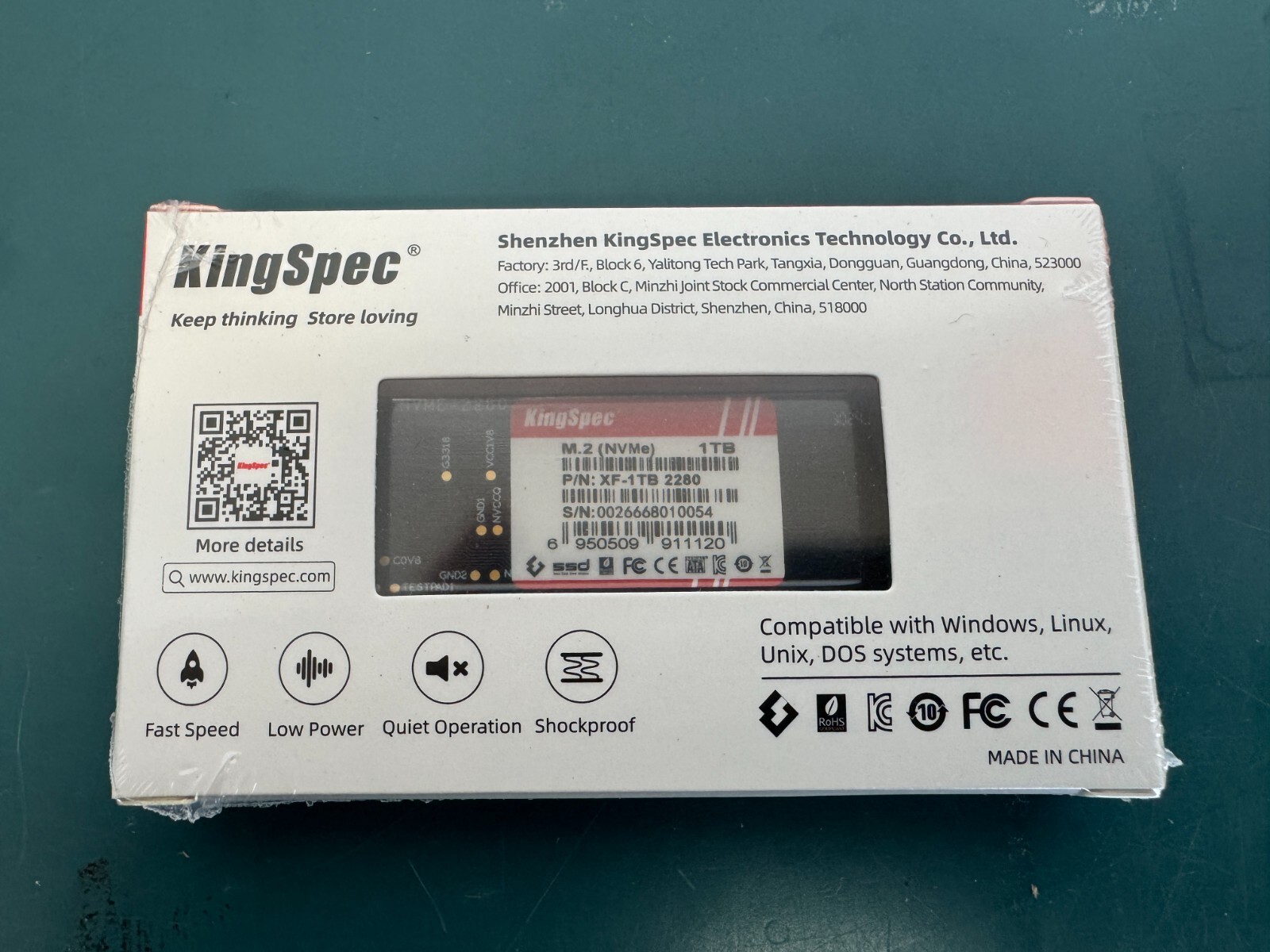 KingSpec XF-1TB 2280 SSD M.2 1TB NVME PCIe 4.0 SOLID STATE DRIVE - Image 3