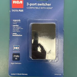 RCA DHSWITCHE HDMI Switcher, Expands 1 HDMI port into 3 ports