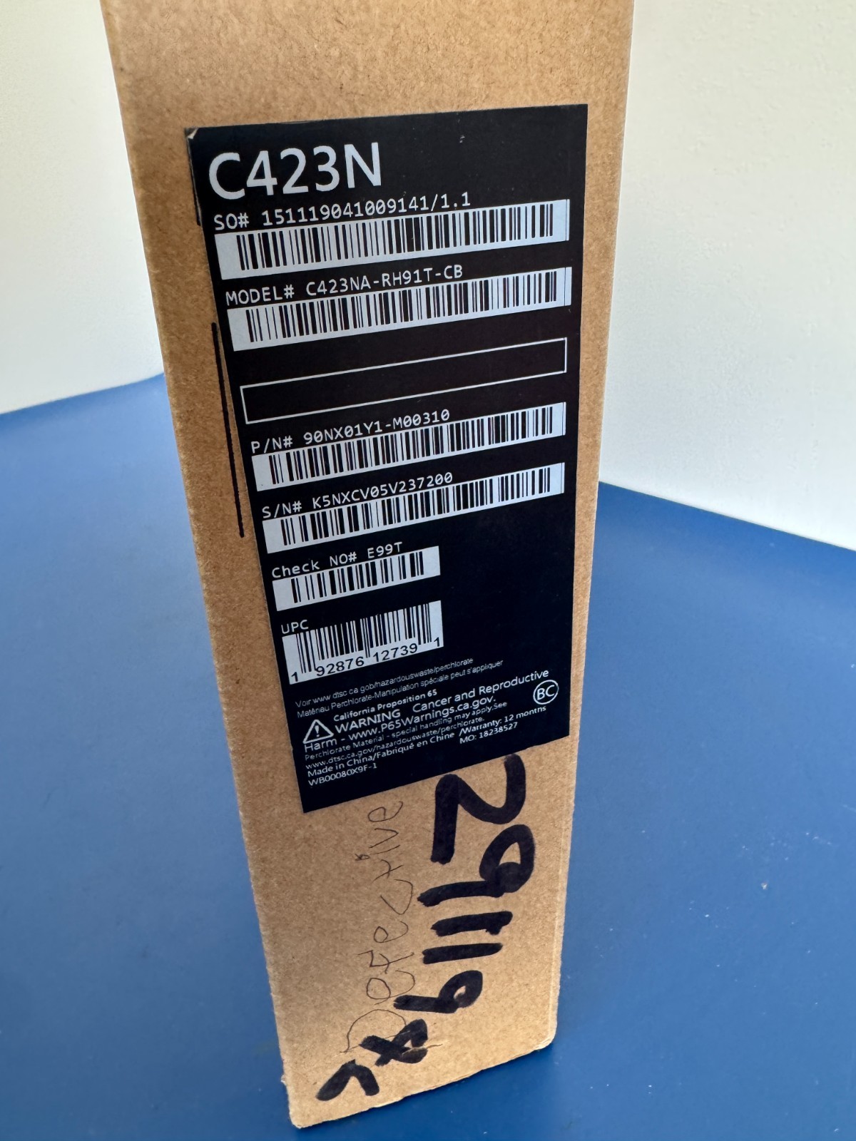*DEFECTIVE* ASUS Chromebook C423NA-RH91T-CB 14" 32GB eMMC, Intel N4200 - Image 2