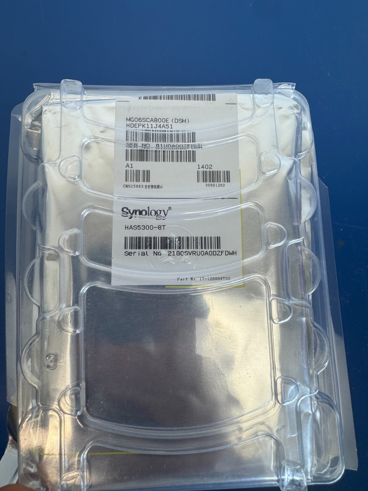 Synology HAS5300-8T Internal Enterprise Hard Disk Drive 8TB SAS - New Open Box