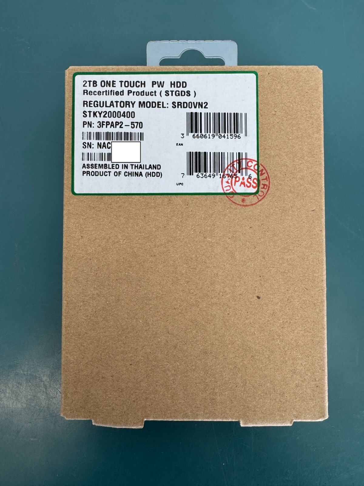 Seagate One Touch 2TB Portable Drive - STKY2000400 (RECERTIFIED) *SEALED* - Image 2