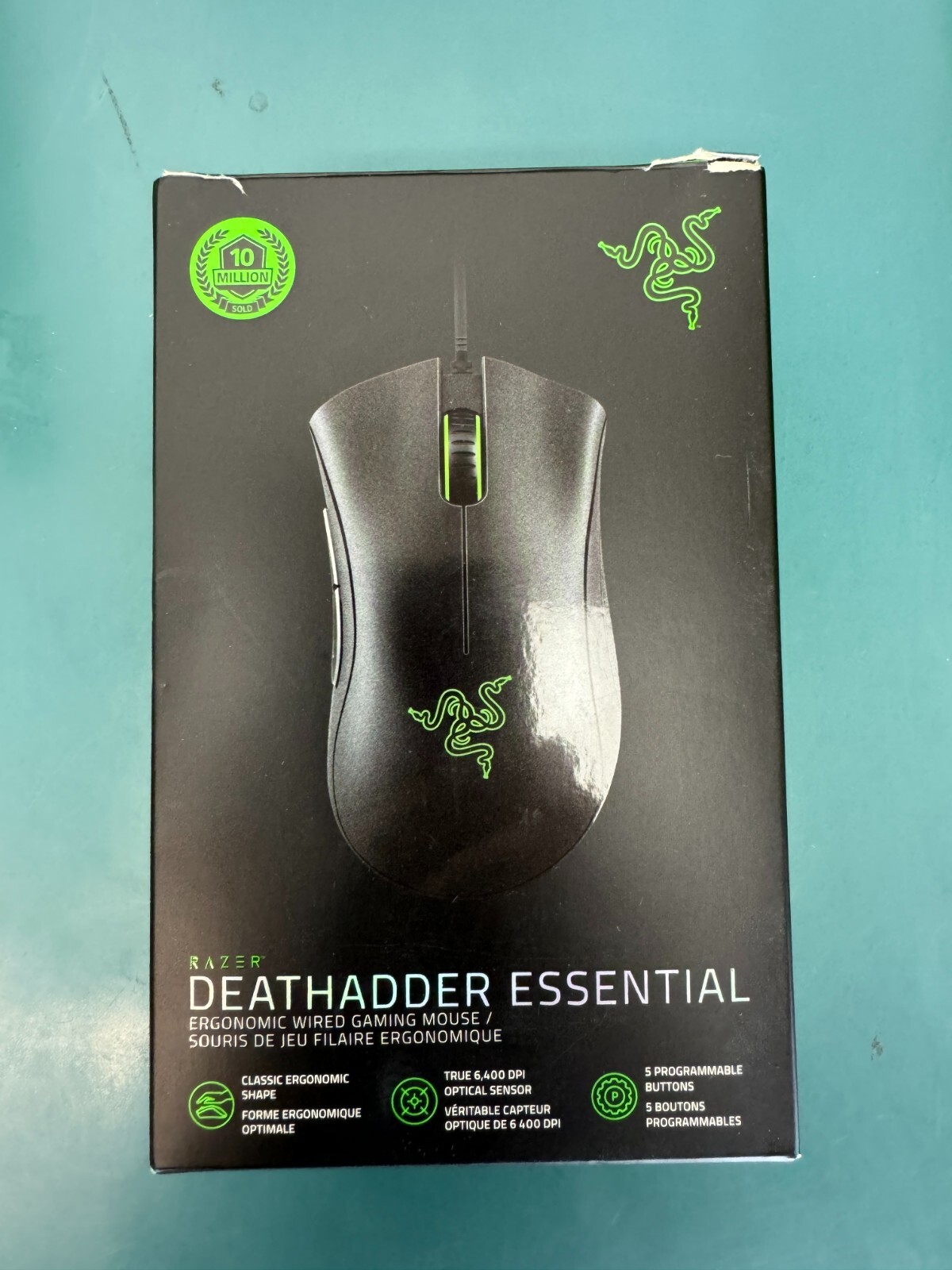 Razer DeathAdder Essential Gaming Mouse: 6400 DPI Optical Sensor - Classic Black