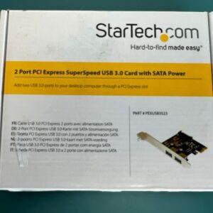 StarTech 2 Port PCI Express PCIe SuperSpeed USB 3.0 Controller Card w/ SATA Powe
