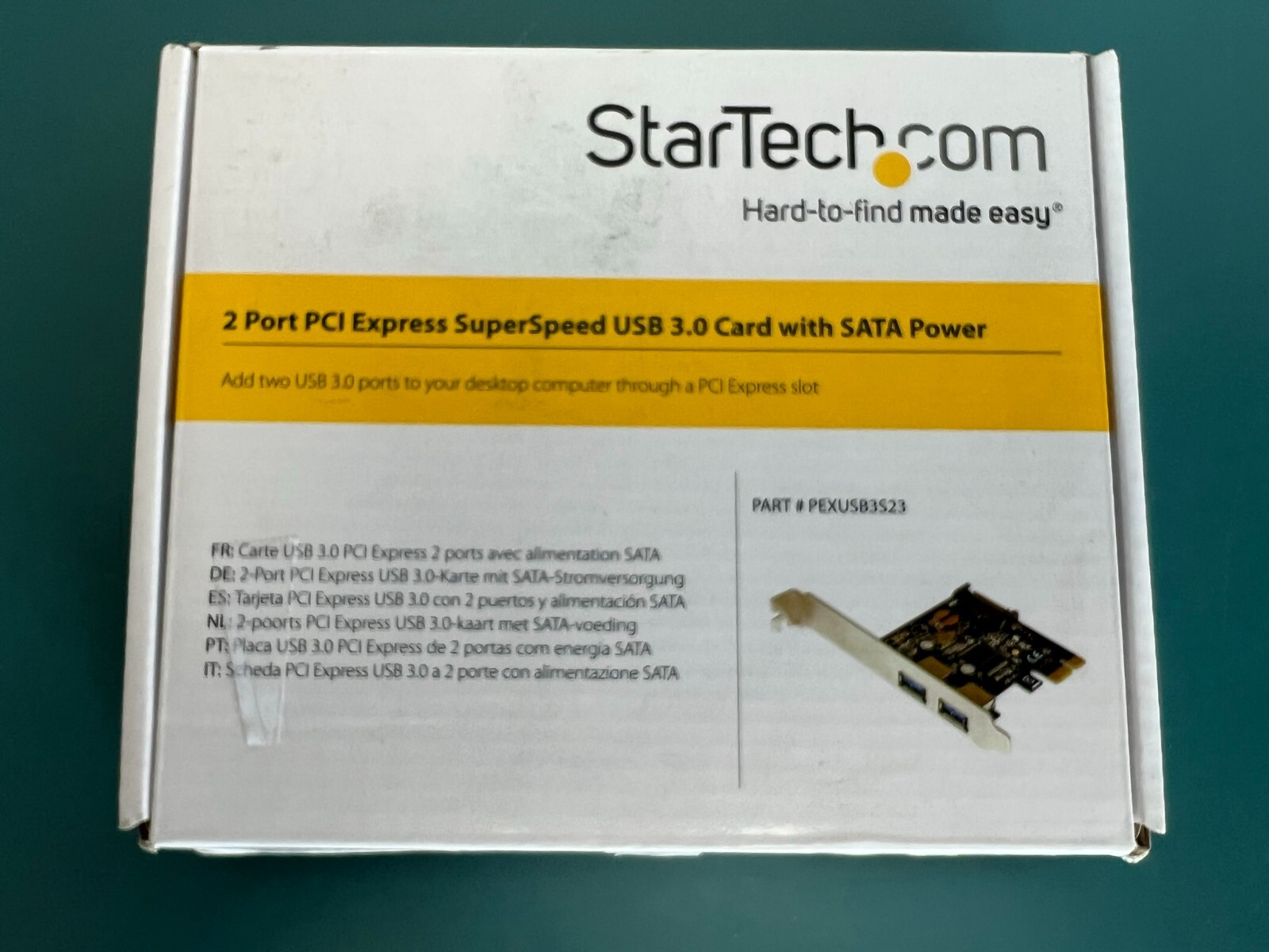 StarTech 2 Port PCI Express PCIe SuperSpeed USB 3.0 Controller Card w/ SATA Powe