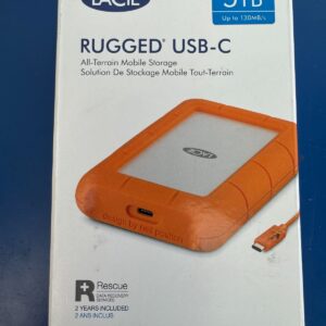 Lacie STFR5000800  5TB Rugged USB 3.1 Gen 1 Type-C External Hard Drive