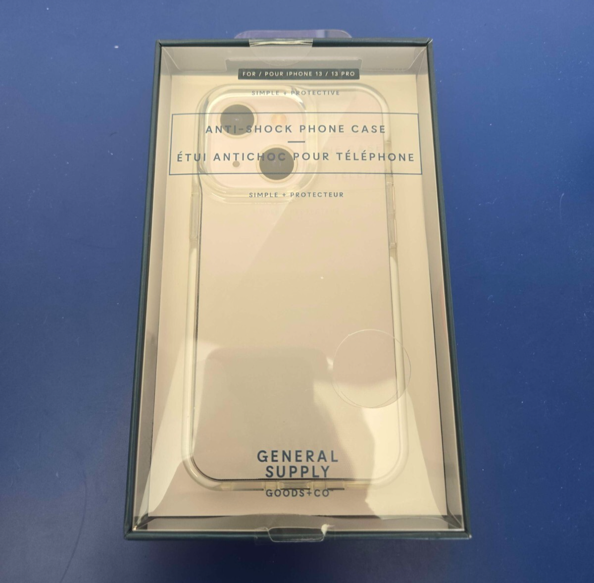 General Supply Goods + Co Anti-Shock Phone Case for Iphone 13/13 Pro Clear