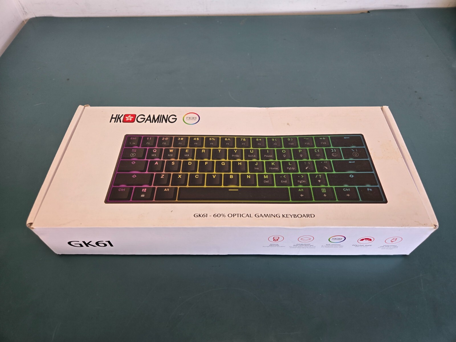 GK61 HK Gaming Keyboard Mechanical LED RGB Backlit Programmable Gateron 60% - Image 2