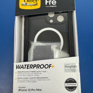 OtterBox FRE Series iPhone 15 Pro Max Waterproof w/ MagSafe Black Case Brand New