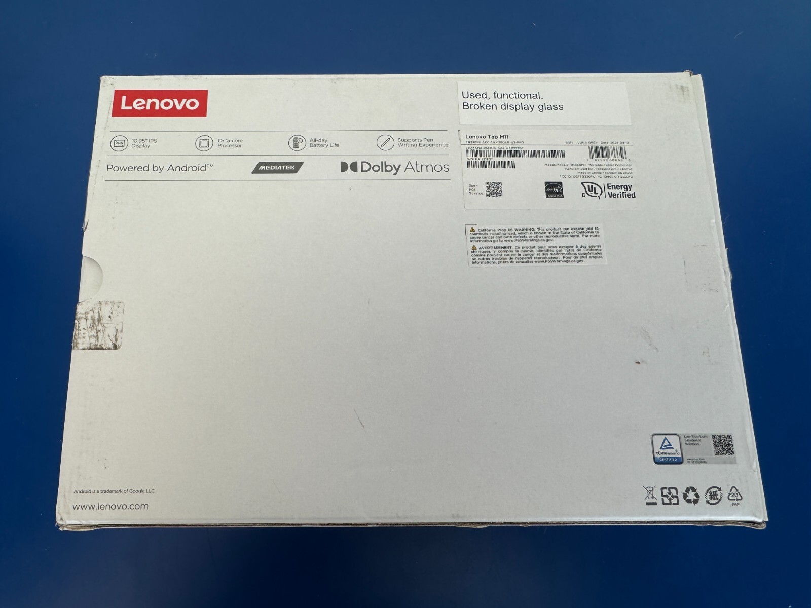 *READ* Lenovo Tab M11, 11” Display, MediaTek Helio G88 Octa-Core, 4GB RAM, 128GB - Image 5