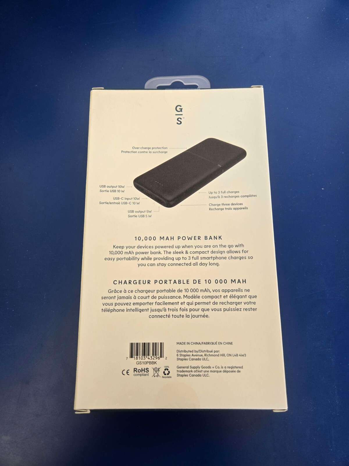 General Supply Goods + Co 10,000 mAH Power Bank Triple USB - Image 4