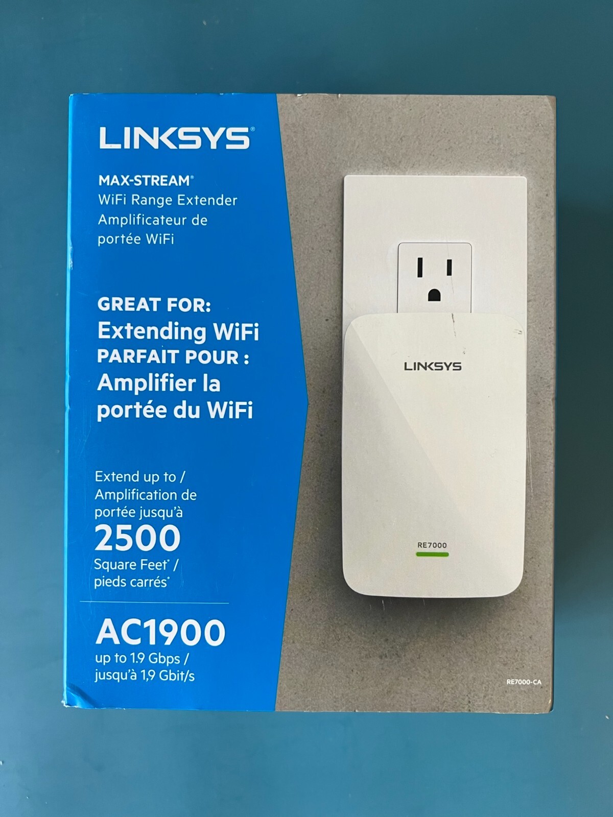Linksys (RE7000-CA) AC1900+ Max-Stream Wi-Fi Range Extender, Single Unit, White