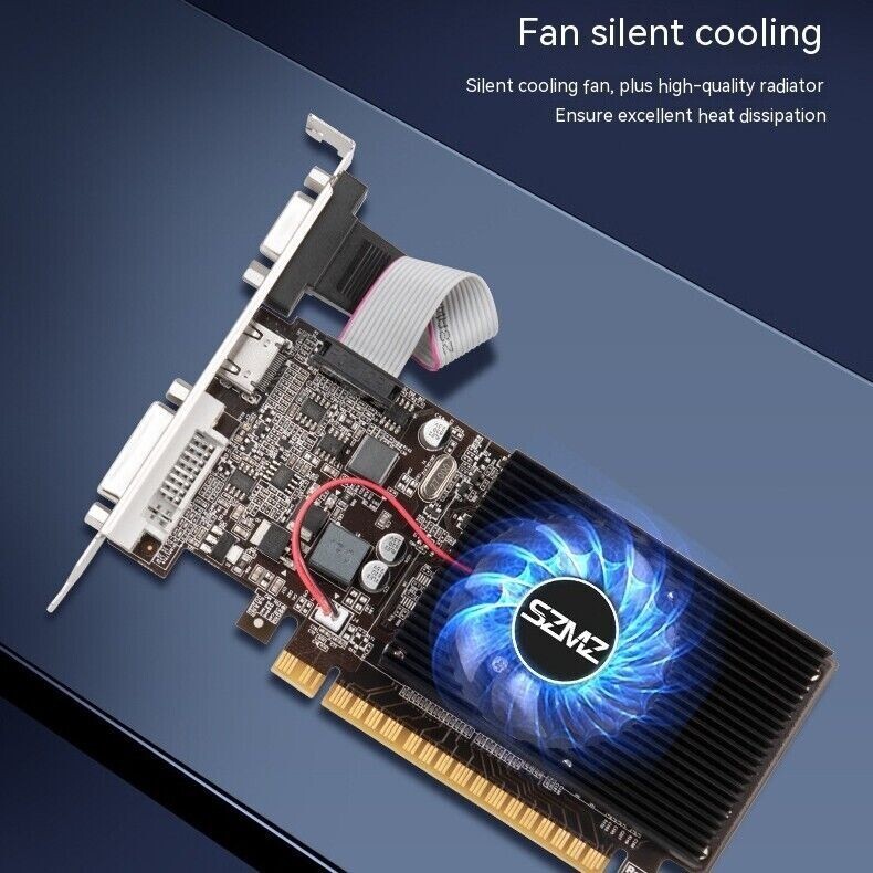 SZMZ NVIDIA GeForce GT 610 1GB Graphics Card DDR3 HDMI VGA DP Gaming Video GPU