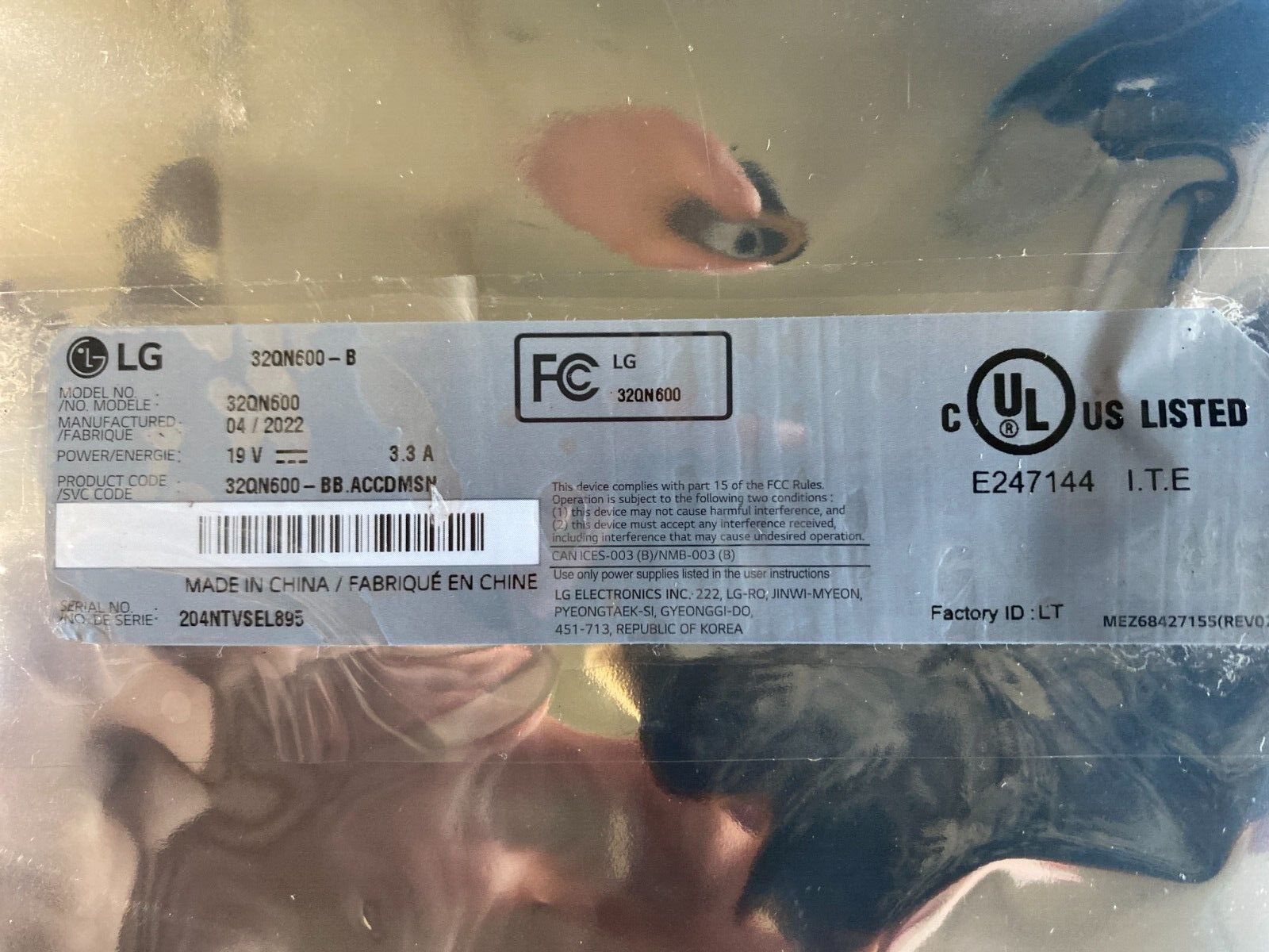 LG 32QN600-B 32QN600 Monitor Main Board Repair Kit - Image 2