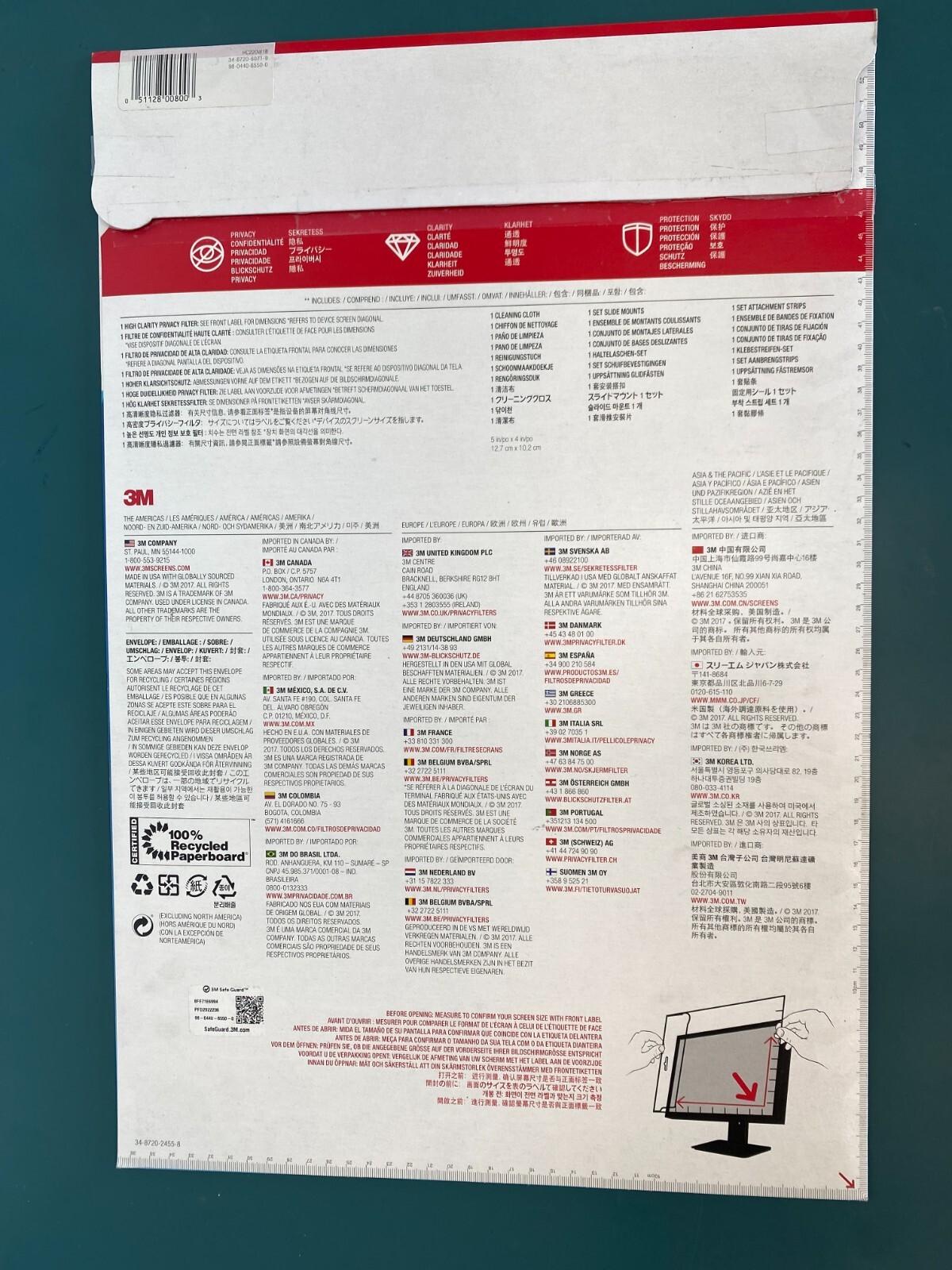 3M FILTERS HCPFLCD 22" W 16:10 HC220W1B 3M DATA PRODUCTS 3M HC220W1B - Image 3