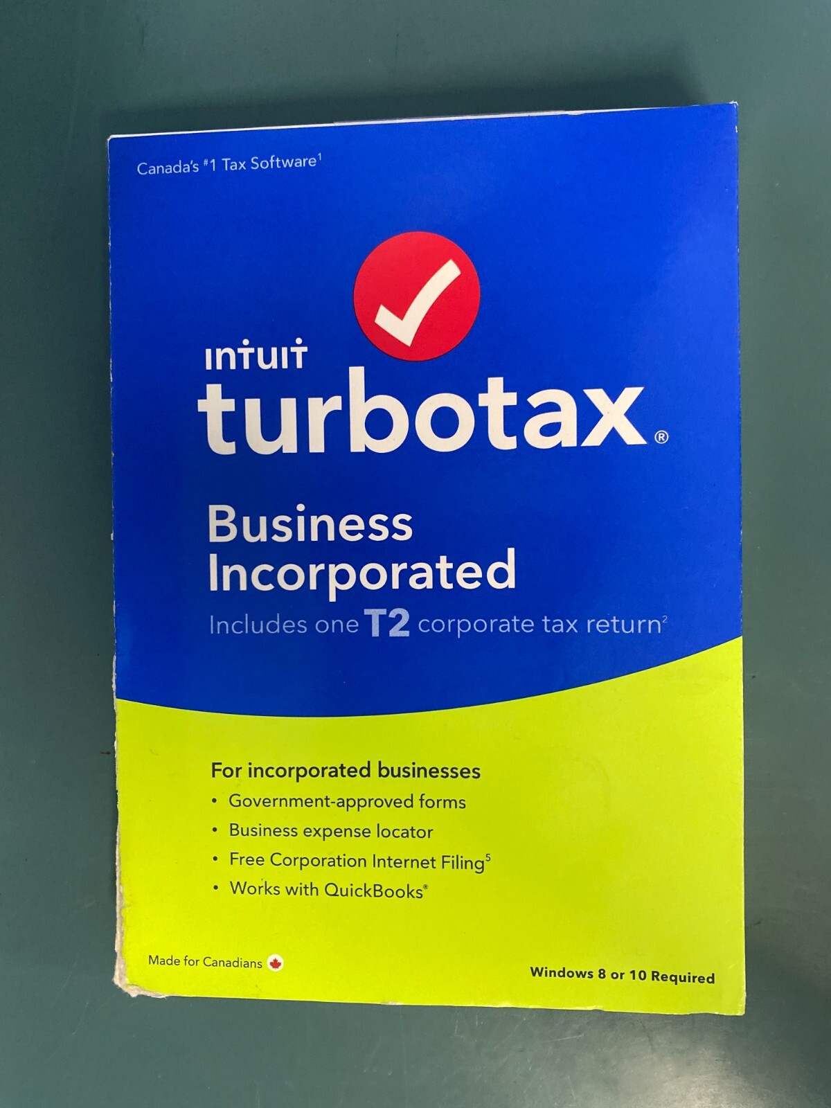 Intuit Turbotax Business Incorporated PC English CD nov 2020 to oct 2021
