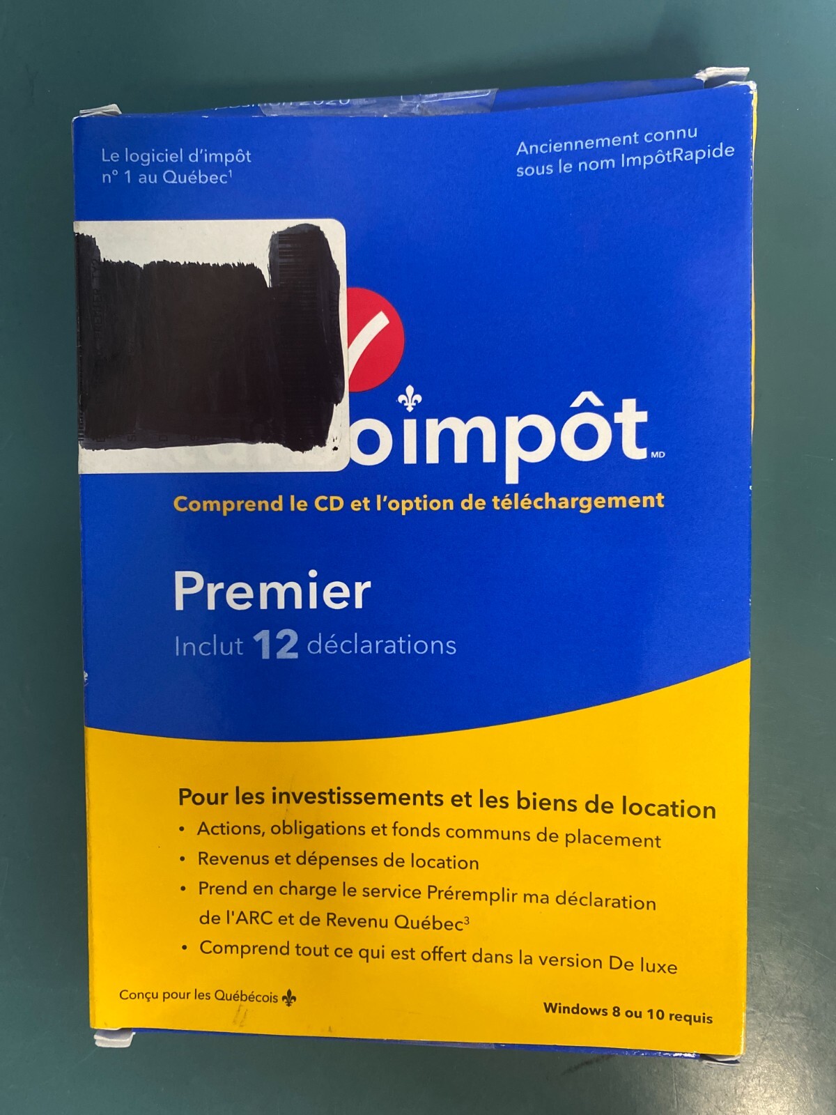 Intuit Turbotax Premier PC French English CD year 2020 Année 2020 - Image 3