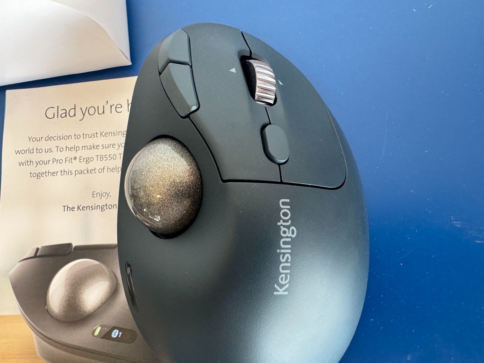 Kensington Pro Fit Ergo TB550 Wireless Trackball Mouse Rechargeable W/ Dongle - Image 5