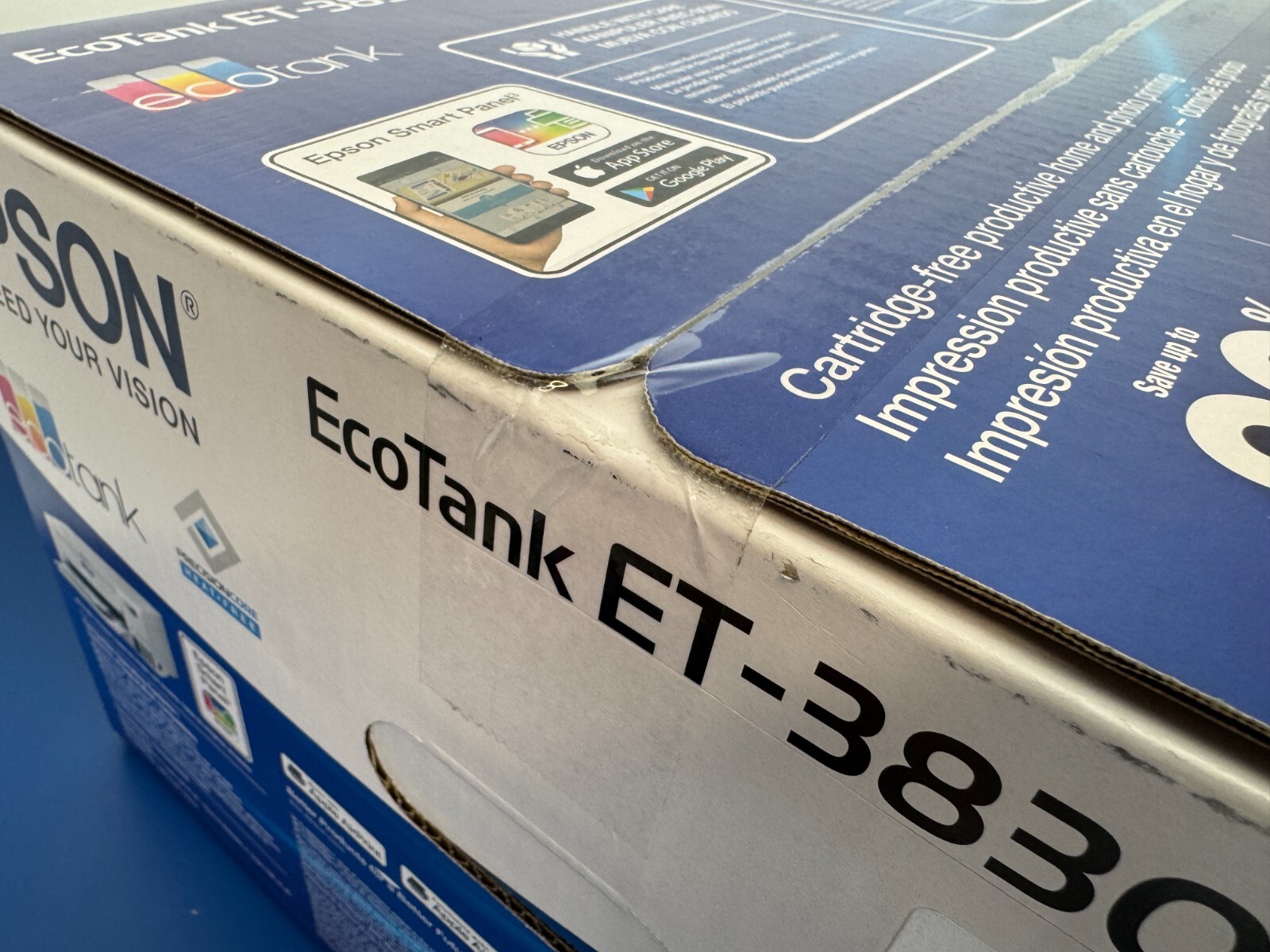 Epson EcoTank ET-3830 Color Inkjet All-In-One Printer - White - Image 2