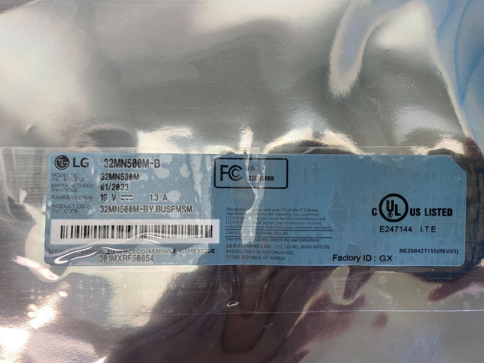 LG 32MN500M 32MN500M-B Monitor Main Board - Image 2