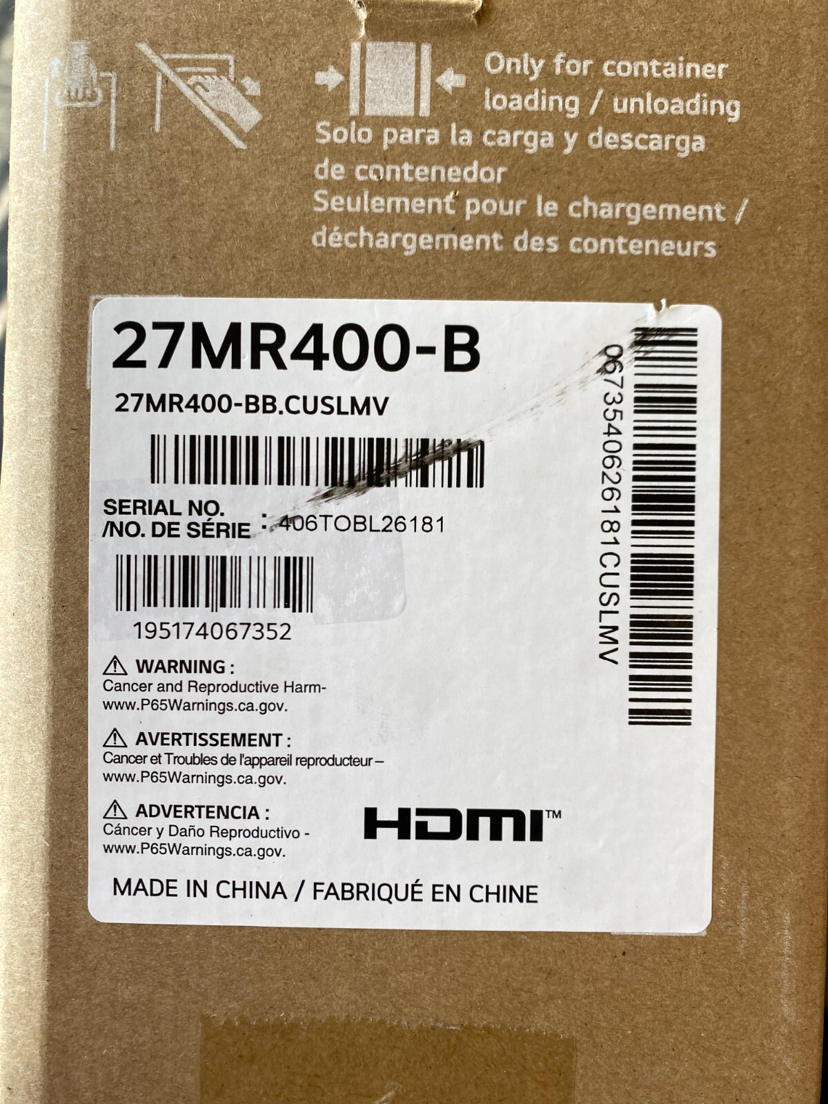 LG - 27" IPS 3-Side Borderless FHD 100Hz FreeSync Monitor 27MR400-B - Image 4