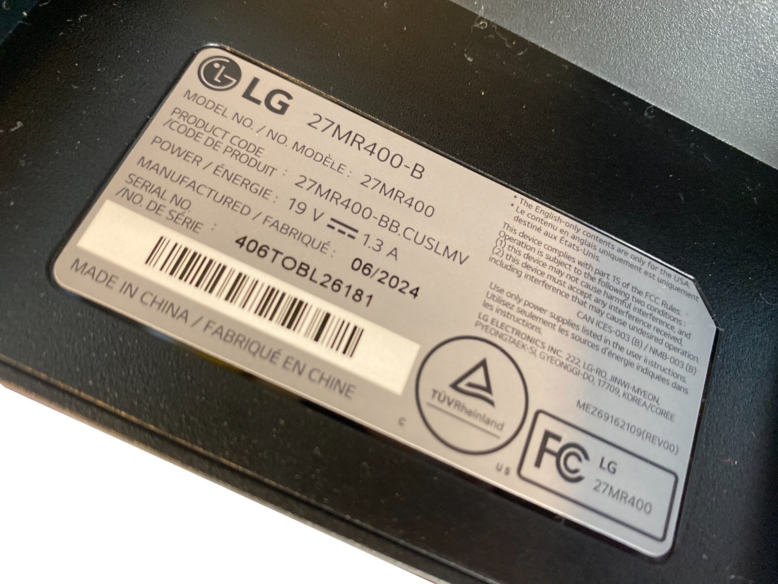 LG - 27" IPS 3-Side Borderless FHD 100Hz FreeSync Monitor 27MR400-B - Image 7