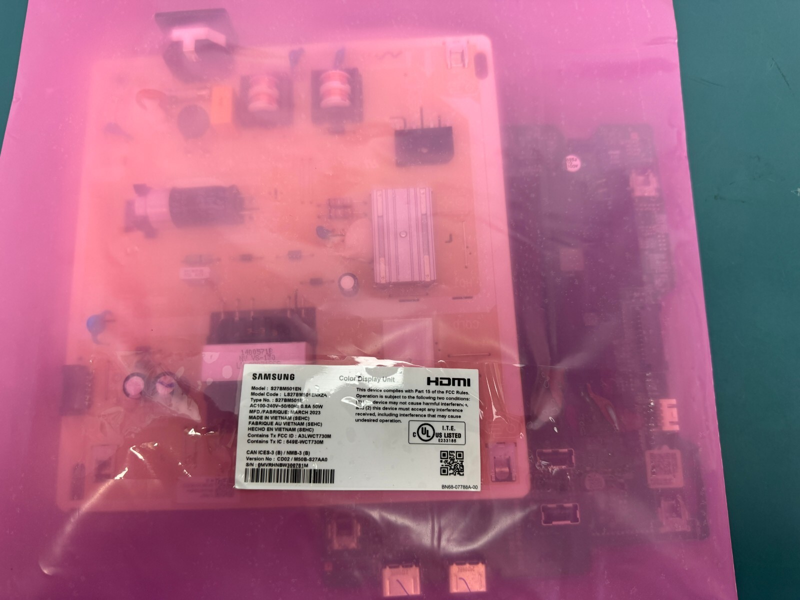 SAMSUNG M5B S27BM501E Monitor Replacement Main Board LS27BM501ENXZA - Image 4