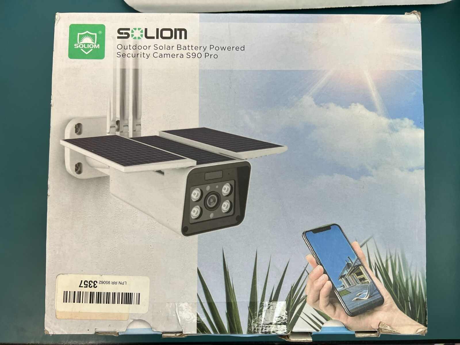 Soliom S90 Outdoor Wireless Solar Battery Powered Camera 1080p HD White