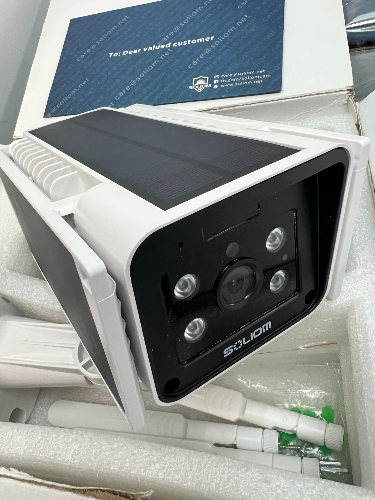 Soliom S90 Outdoor Wireless Solar Battery Powered Camera 1080p HD White - Image 3