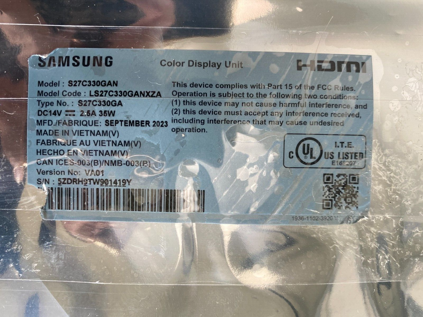 SAMSUNG S27C330GAN LS27C330GANXZA Monitor Main Board - Image 2