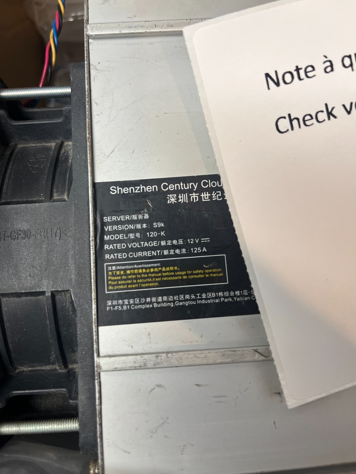 USED AntMlner S9k 14T With PSU BTC BCHMiner - Image 7