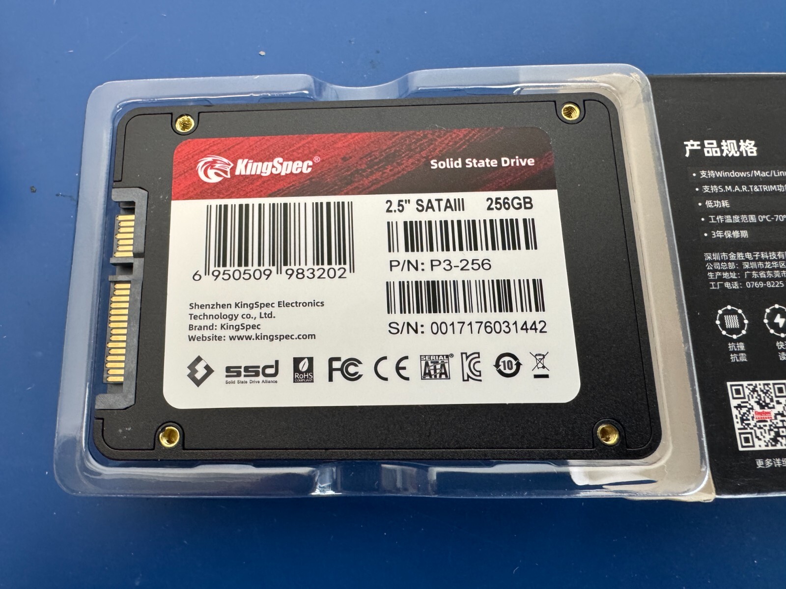 KingSpec SSD 256GB hdd 2.5 Sata III Hard Disk Drive P3-256 - Image 3